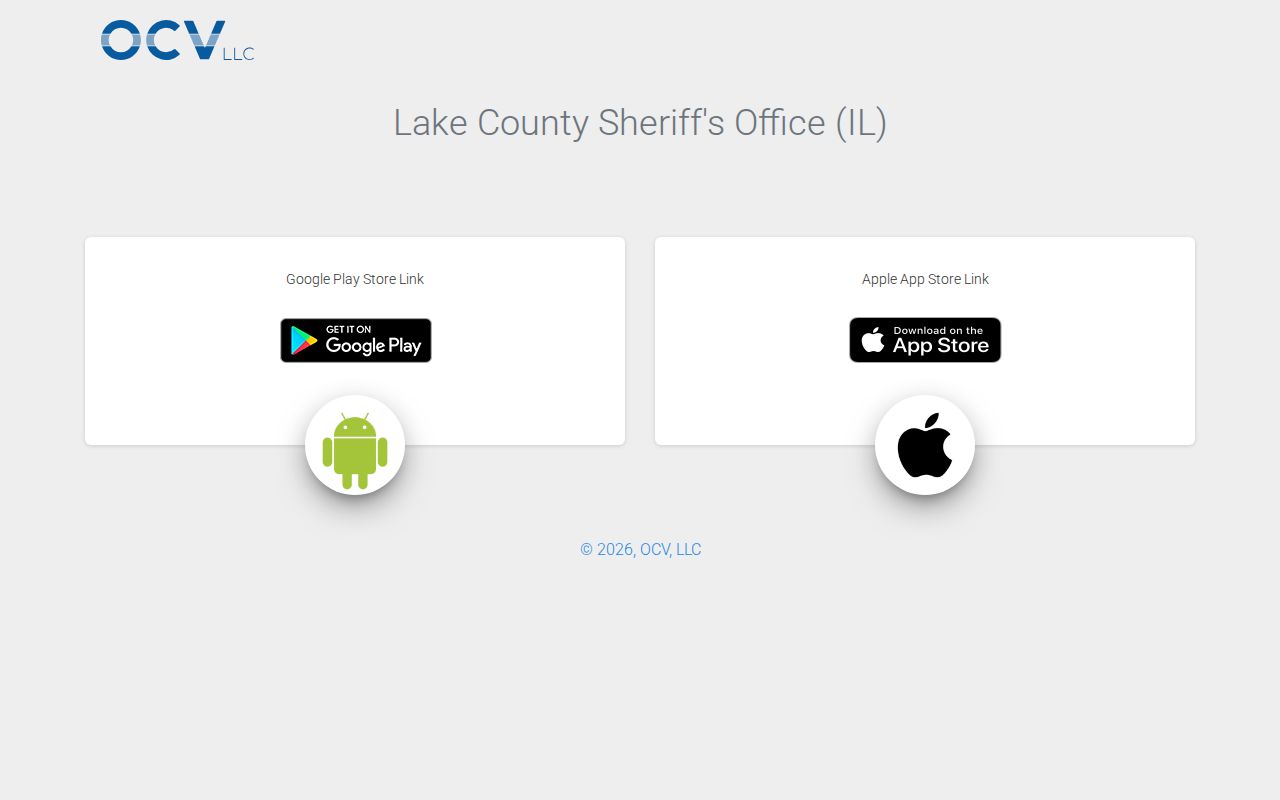 Official Lake County Sheriff mobile app landing page